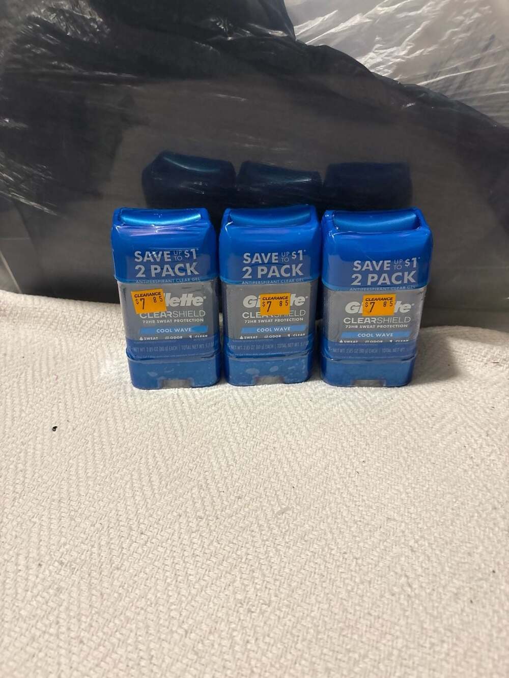 Gillette Clear Shield Cool Wave Antiperspirant Clear Gel 2.85 oz6 Sticks Total)